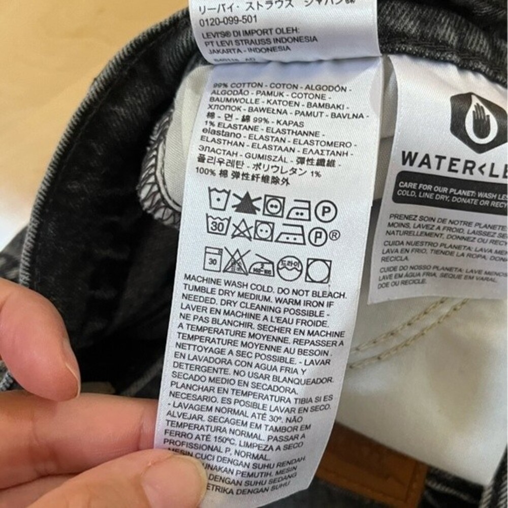 Levi’s Wedgie Icon High Rise Tapered Straight Fit Jeans in Charcoal Gray 26 NWOT - Picture 6 of 16